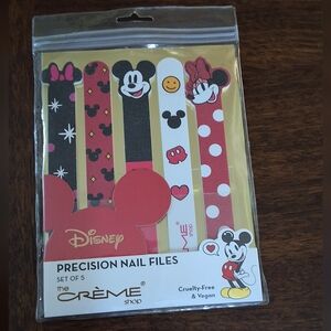 The Crème Shop Disney Minnie & Mickey Precision Nail Files Set of 5, NEW